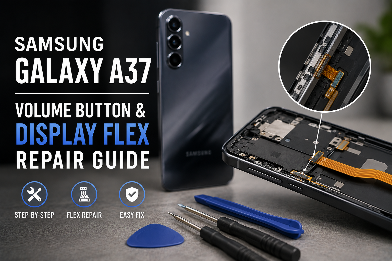 Samsung Galaxy A37 Volume Button, Display Flex & Complete Repair FAQ (UK)