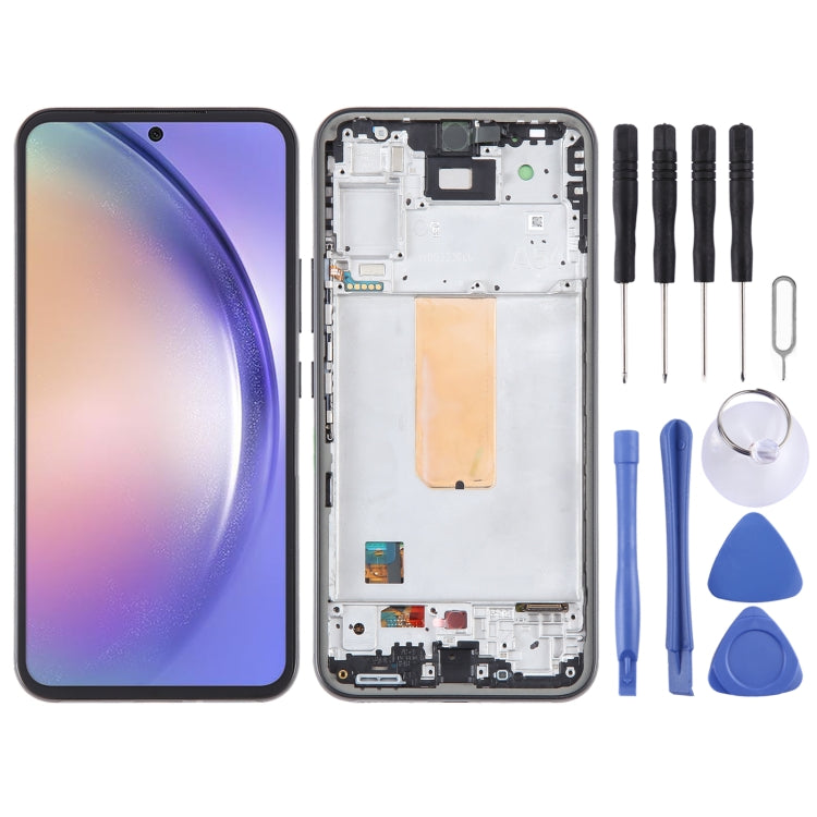 LCD Screen Digitizer Full Assembly with Frame, For Samsung Galaxy A25 SM-A256B, For Samsung Galaxy A15 5G SM-A156B, For Samsung Galaxy A35 SM-A356B, For Samsung Galaxy A05 SM-A055F, For Samsung Galaxy A05s SM-A057F