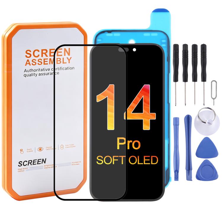 iPhone 14 Pro Soft OLED Screen Replacement Display Assembly with Digitizer