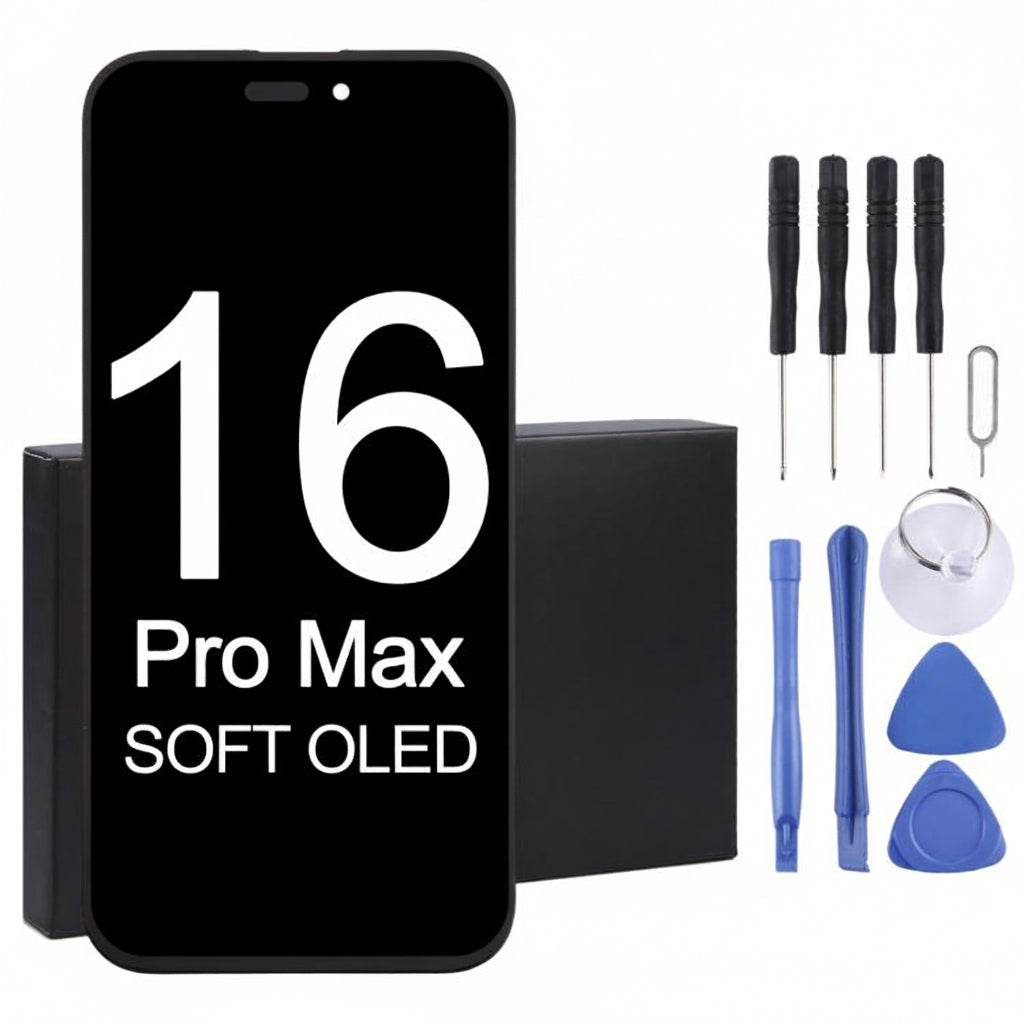 iPhone 16 Pro Max Soft OLED Screen Replacement Display Assembly with Digitizer