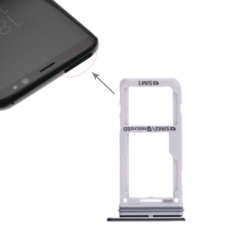 For Galaxy S8 / S8+ 2 SIM Card Tray / Micro SD Card Tray, For Galaxy S8 / S8+, For Samsung Galaxy S8(Double), For Galaxy S8 / S8+(Double SIM)