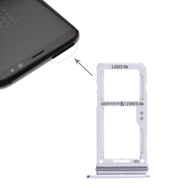 For Galaxy S8 / S8+ 2 SIM Card Tray / Micro SD Card Tray, For Galaxy S8 / S8+, For Samsung Galaxy S8(Double), For Galaxy S8 / S8+(Double SIM)