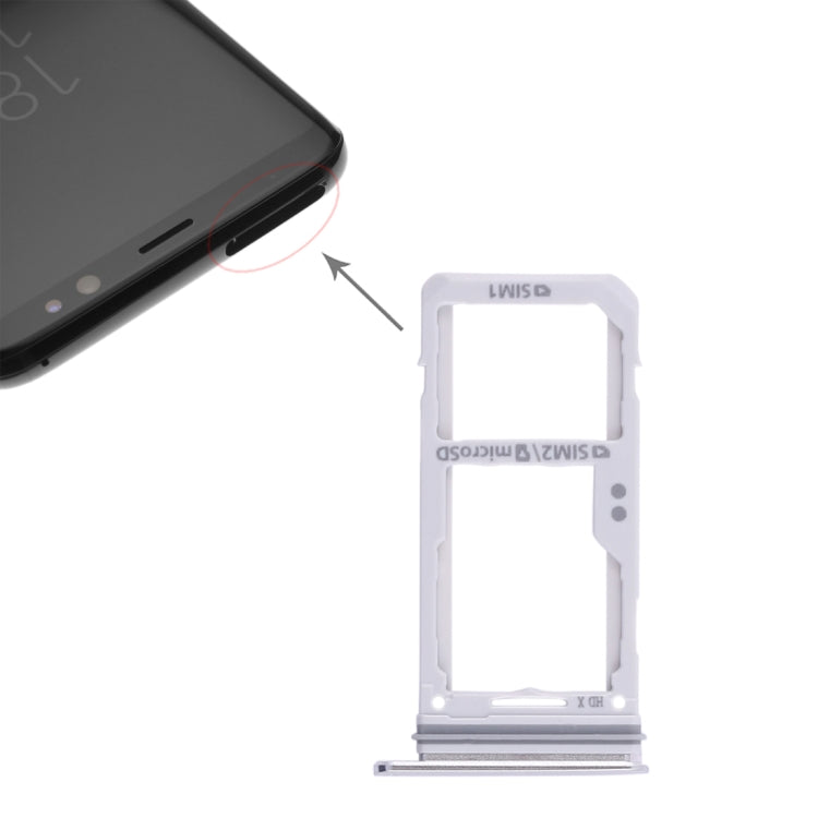 For Galaxy S8 / S8+ 2 SIM Card Tray / Micro SD Card Tray, For Galaxy S8 / S8+, For Samsung Galaxy S8(Double), For Galaxy S8 / S8+(Double SIM)