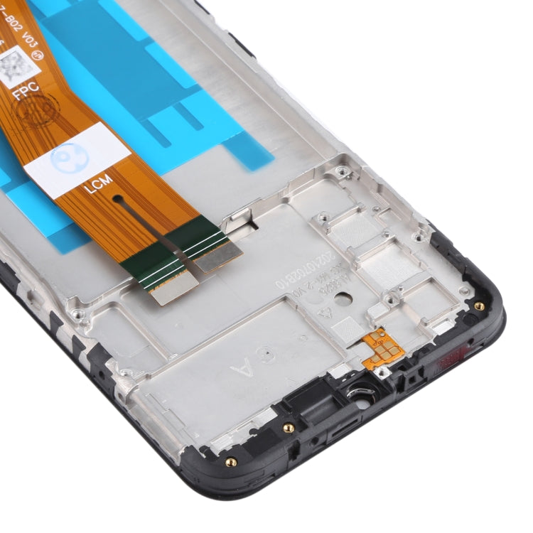 For Samsung Galaxy A03s LCD Screen and Digitizer Full Assembly with Frame
