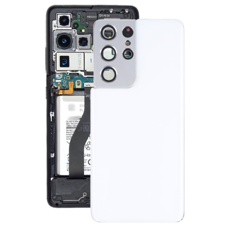 Samsung Galaxy S21 Ultra 5G Back Glass Cover with Camera Lens Frame | Housing Replacement Repair Part