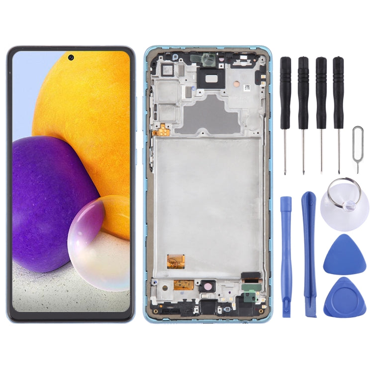 For Samsung Galaxy A72 4G SM-A725 6.43 inch LCD Screen Digitizer Full Assembly with Frame