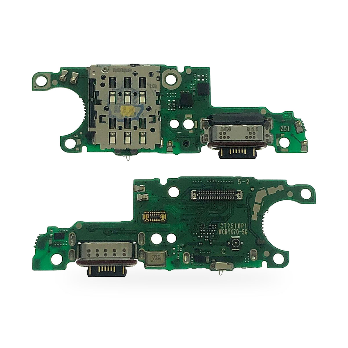 Honor X9D Charging Port Flex Replacement - new OEM standard charging port on white background