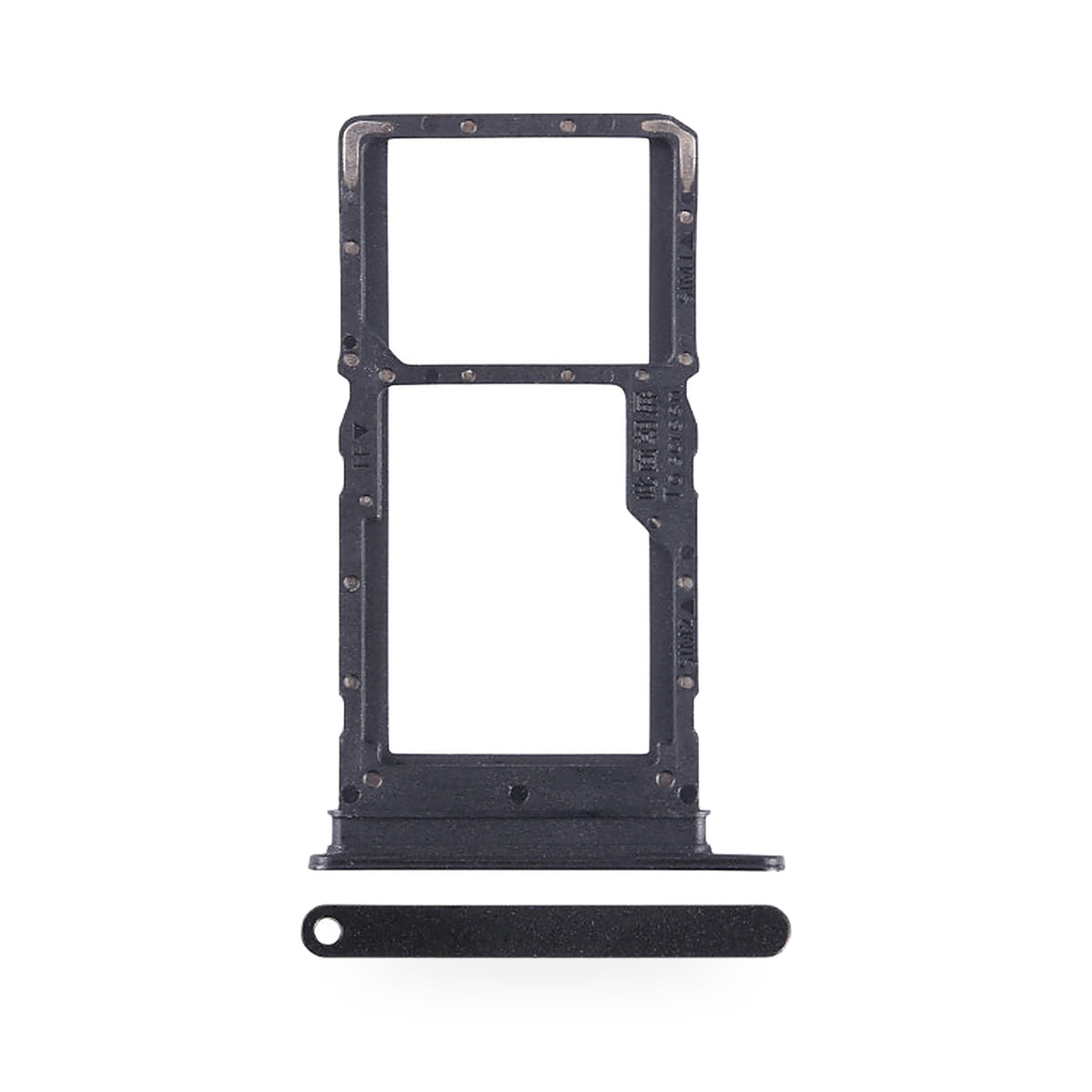 Huawei Honor X6C SIM Card Tray Holder Replacement (BLACK) - new OEM standard SIM tray on white background