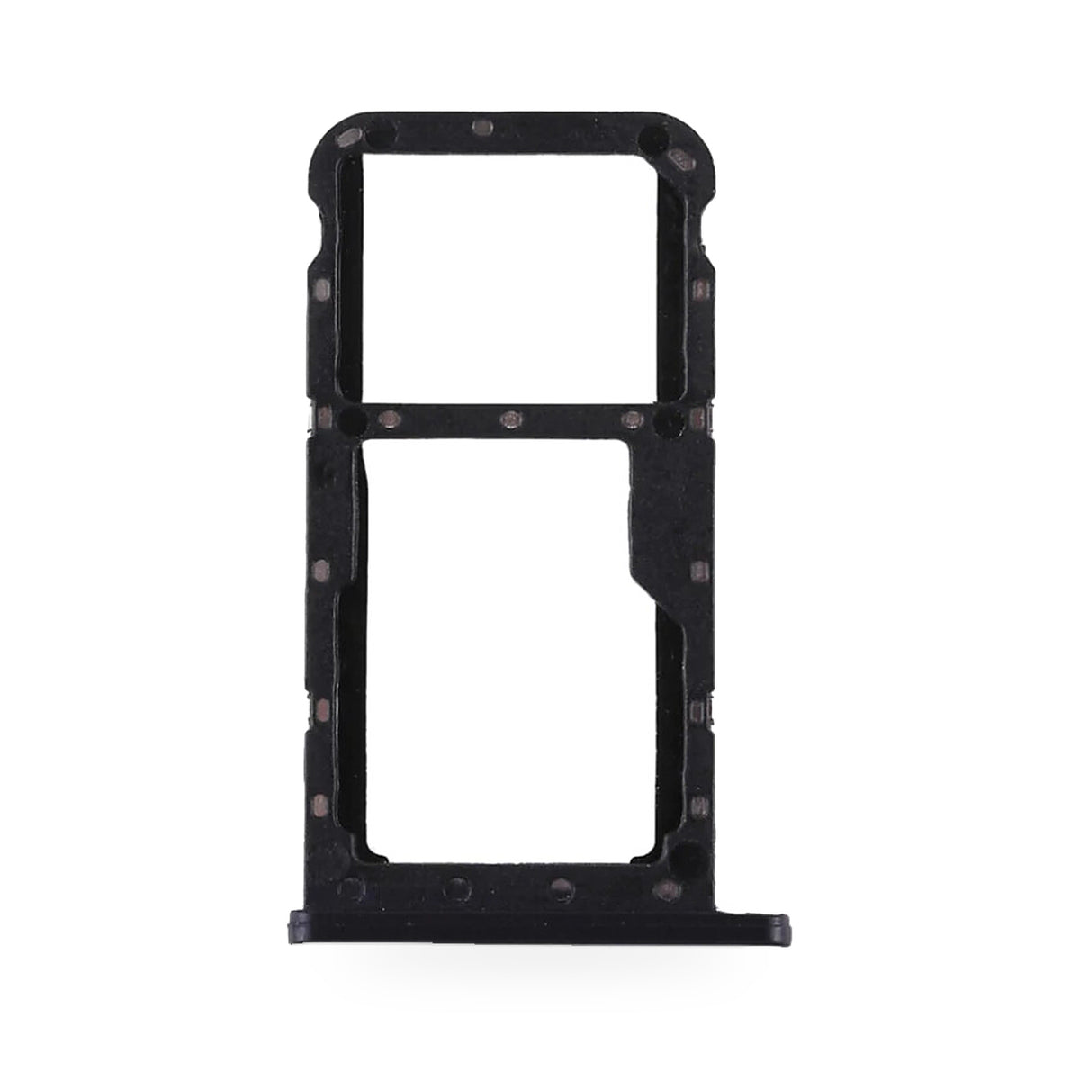 Huawei P20 Lite SIM Card Tray Holder Replacement (Black) - new OEM standard SIM tray on white background