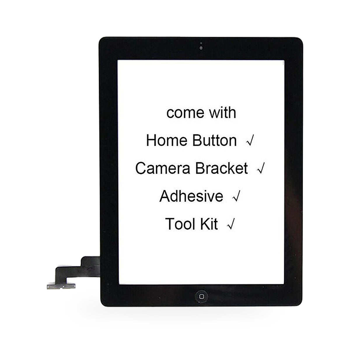 iPad 2 Touchscreen IC Buttonuk Power Button Flex Cable Replacement - new OEM standard button flex on white background