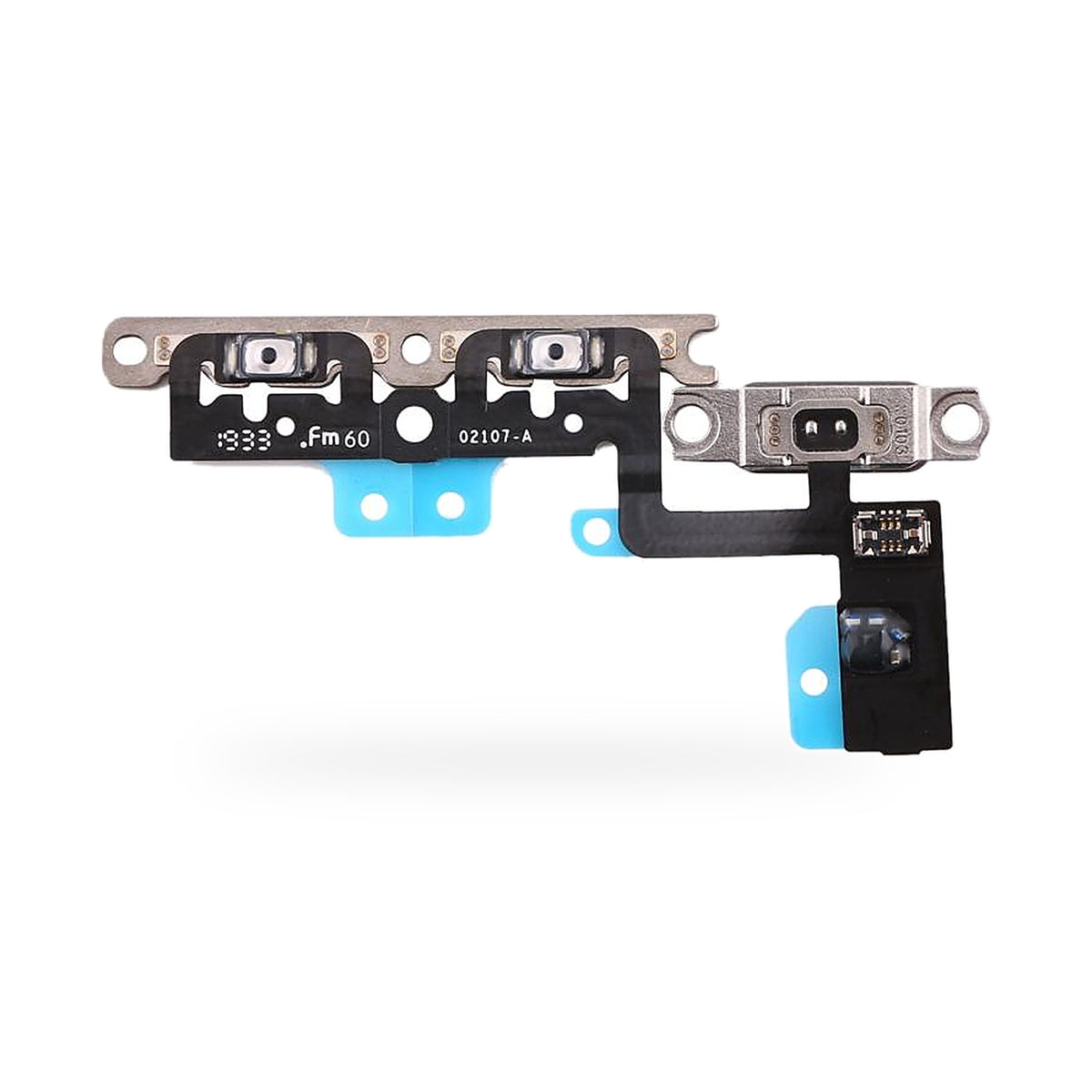 iPhone 11 Mute Switch Volume Button Flex Cable Replacement - new OEM standard button flex on white background