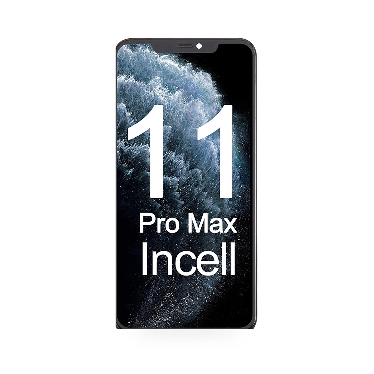 iPhone 11 Pro Max In Cell LCD Screen and Touch Digitiser Assembly Replacement - new OEM standard screen on white background