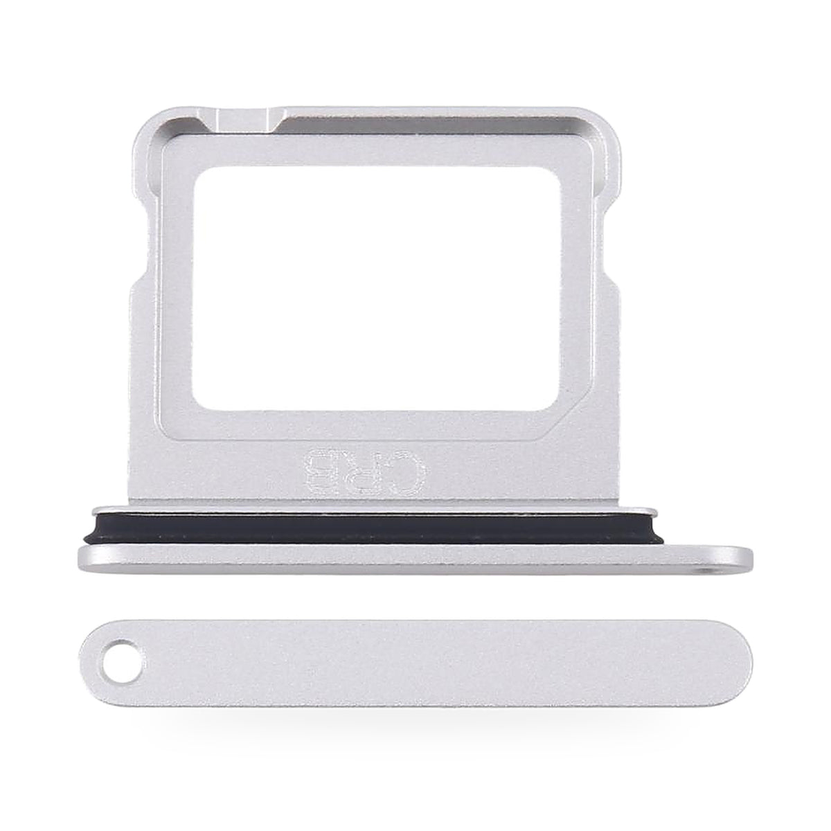 iPhone 16 Plus Single SIM Card Tray Holder Replacement - new OEM standard SIM tray on white background