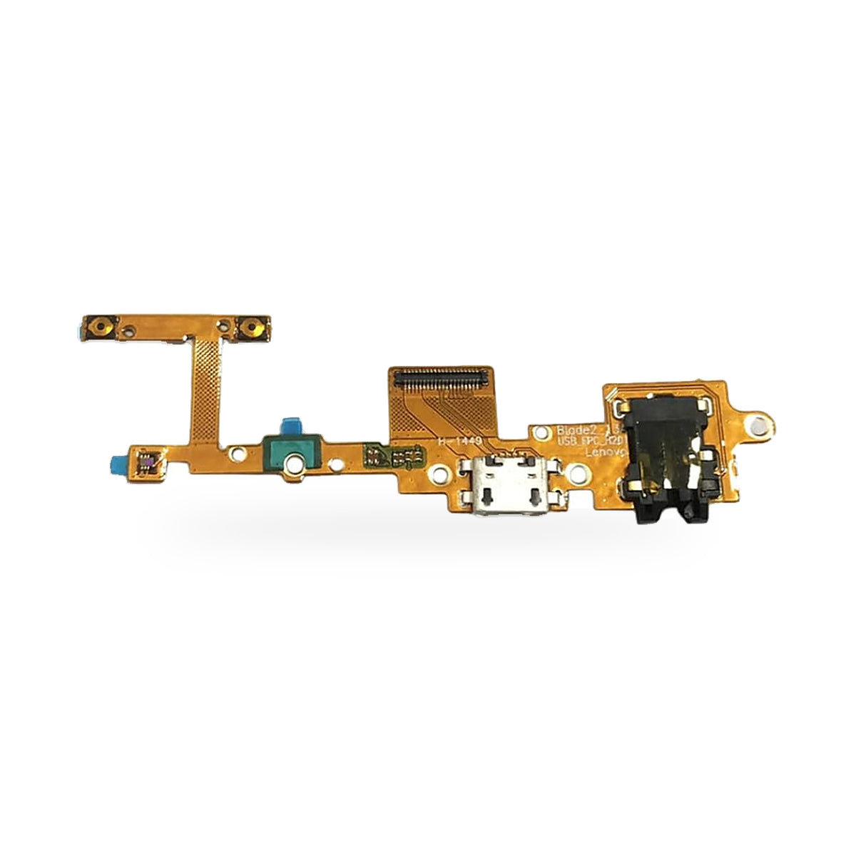 LENOVO YOGA 2 Pro 1380F JACK Charging Port and Headphone Jack Flex Replacement - new OEM standard charging port on white back