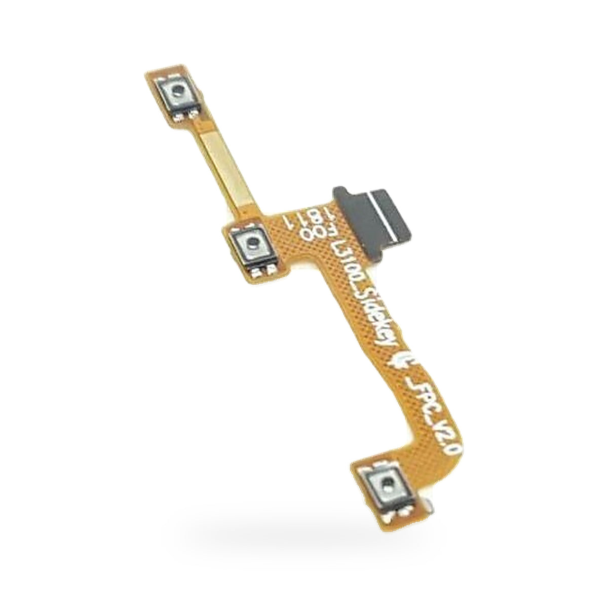 Motorola G6 Play Power and Volume Button Flex Cable Replacement - new OEM standard button flex on white background