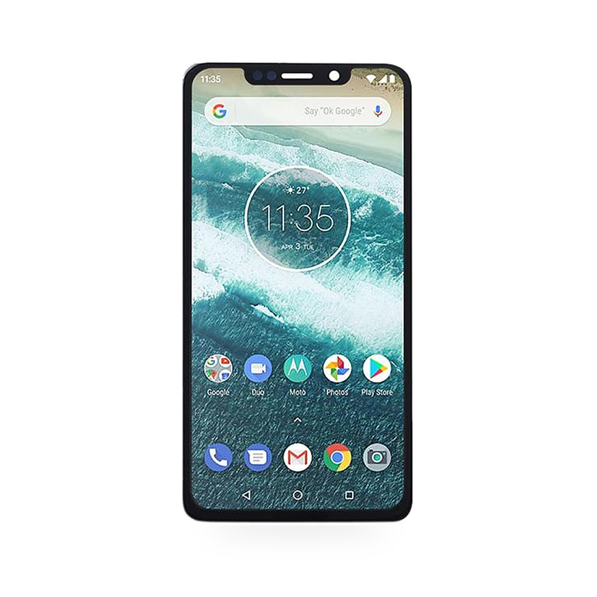 Motorola Moto One LCD Screen and Touch Digitiser Assembly Replacement - new OEM standard screen on white background