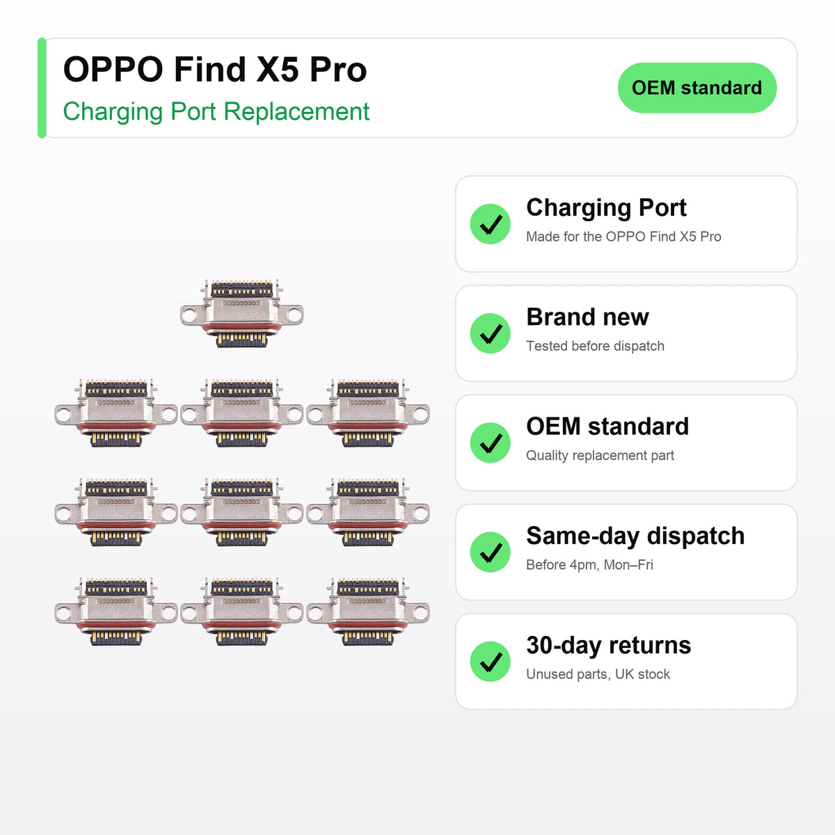 OPPO Find X5 Pro charging port key facts: brand new, tested, same-day UK dispatch