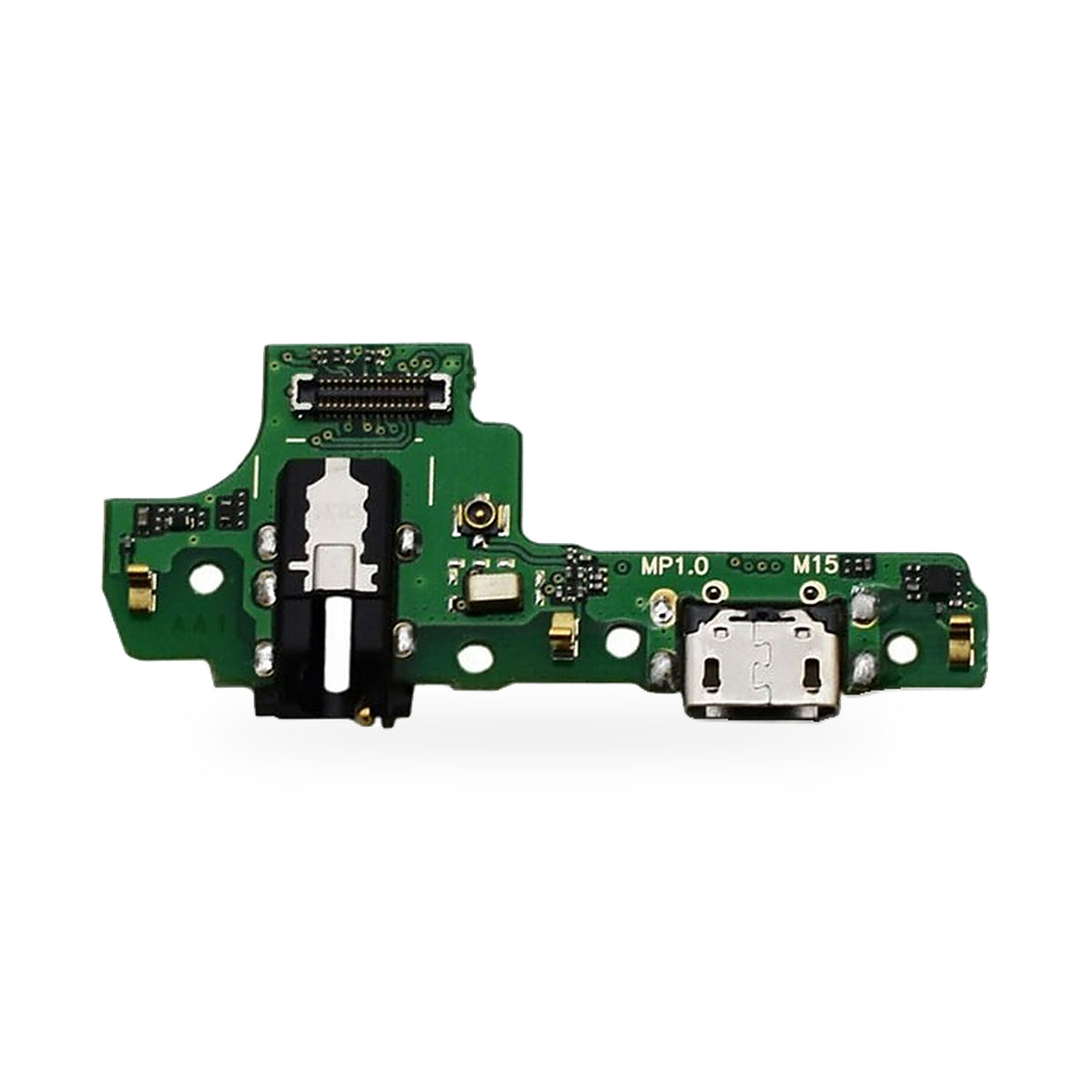 Samsung A10s Charging Port Flex Replacement - new OEM standard charging port on white background