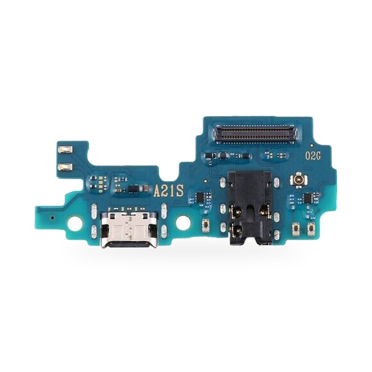 Samsung A21s Charging Port Flex Replacement - new OEM standard charging port on white background