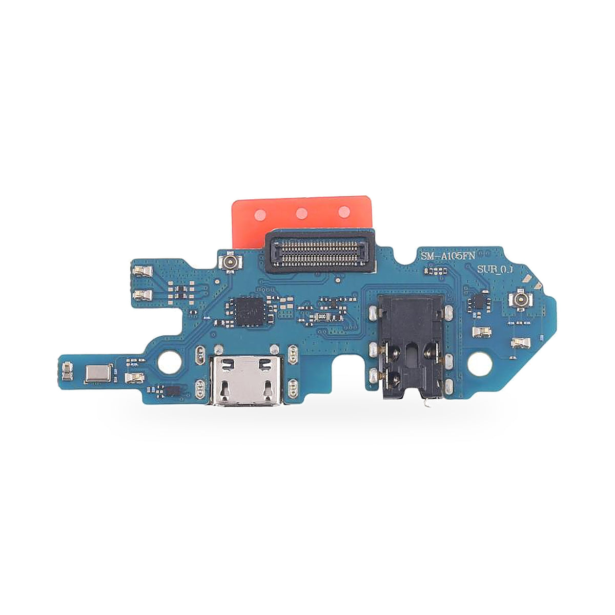 Samsung Galaxy A10 Charging Port Flex Replacement - new OEM standard charging port on white background