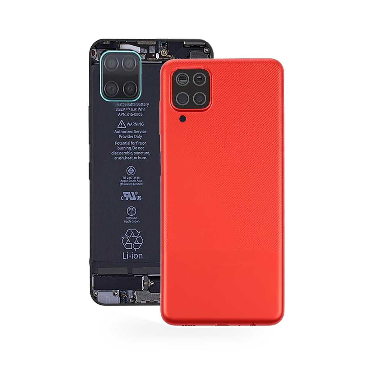 Samsung Galaxy A12 Battery Replacement - new OEM standard battery on white background