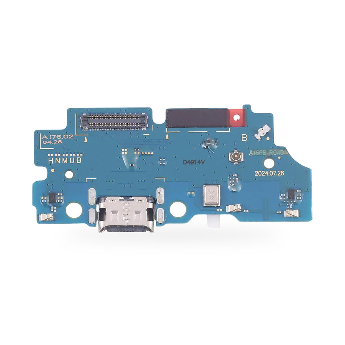 Samsung Galaxy A17 5G Charging Port Flex Replacement - new OEM standard charging port on white background