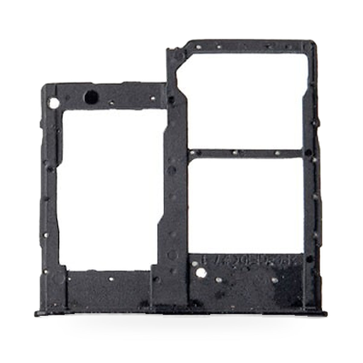 Samsung Galaxy A20e A202 SIM Card Tray Holder Replacement (Black) - new OEM standard SIM tray on white background