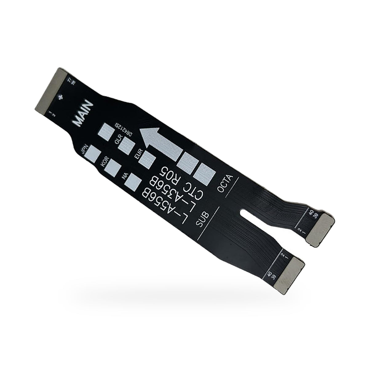 Samsung Galaxy A55 Main Board Connection LCD Flex Cable Replacement - new OEM standard flex cable on white background