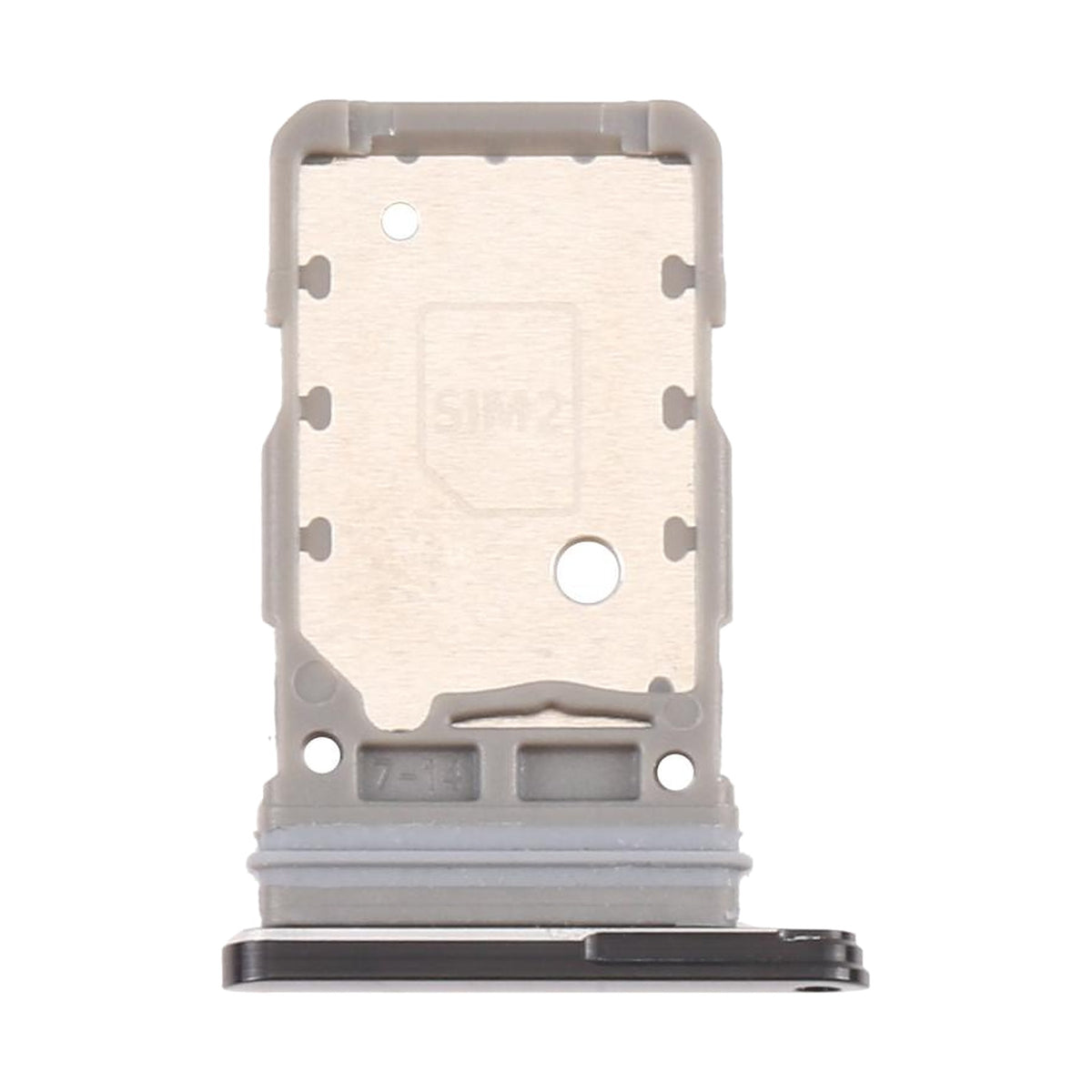 Samsung Galaxy S21 SIM card tray in Black, angled view