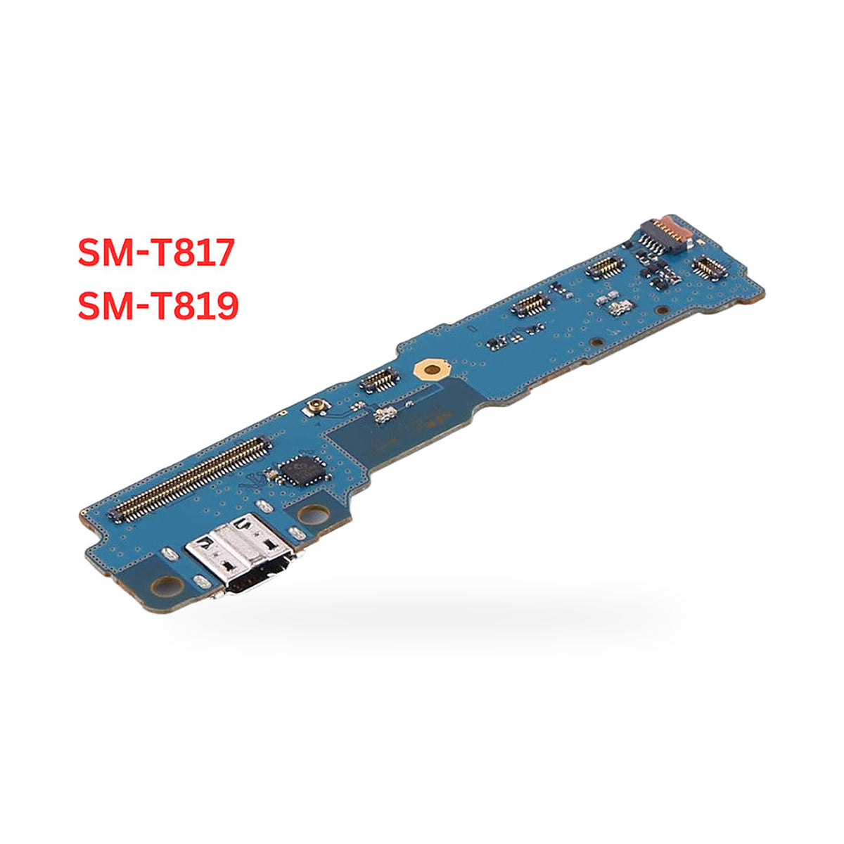 Samsung Galaxy Tab S2 T810 T813 T815 T817 T819 Charging Port Flex Replacement - new OEM standard charging port on white backg