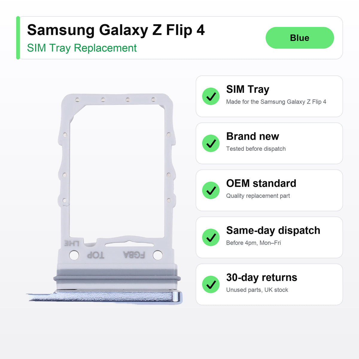 Samsung Galaxy Z Flip 4 SIM tray key facts: brand new, tested, same-day UK dispatch