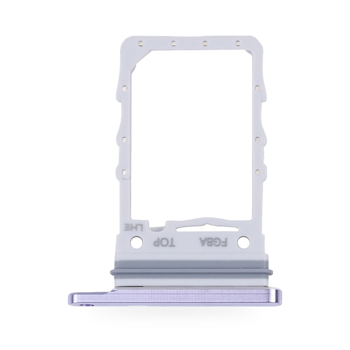 Samsung Galaxy Z Flip 4 SIM Card Tray Holder Replacement (Purple) - new OEM standard SIM tray on white background