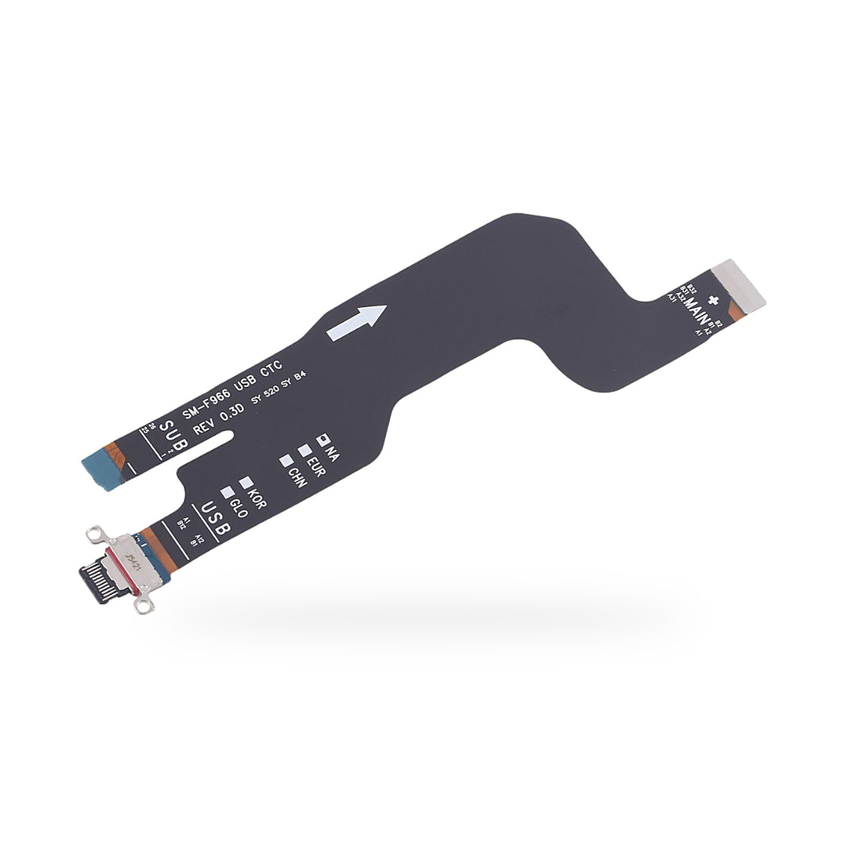Samsung Galaxy Z Fold 7 Charging Port Flex Replacement - new OEM standard charging port on white background
