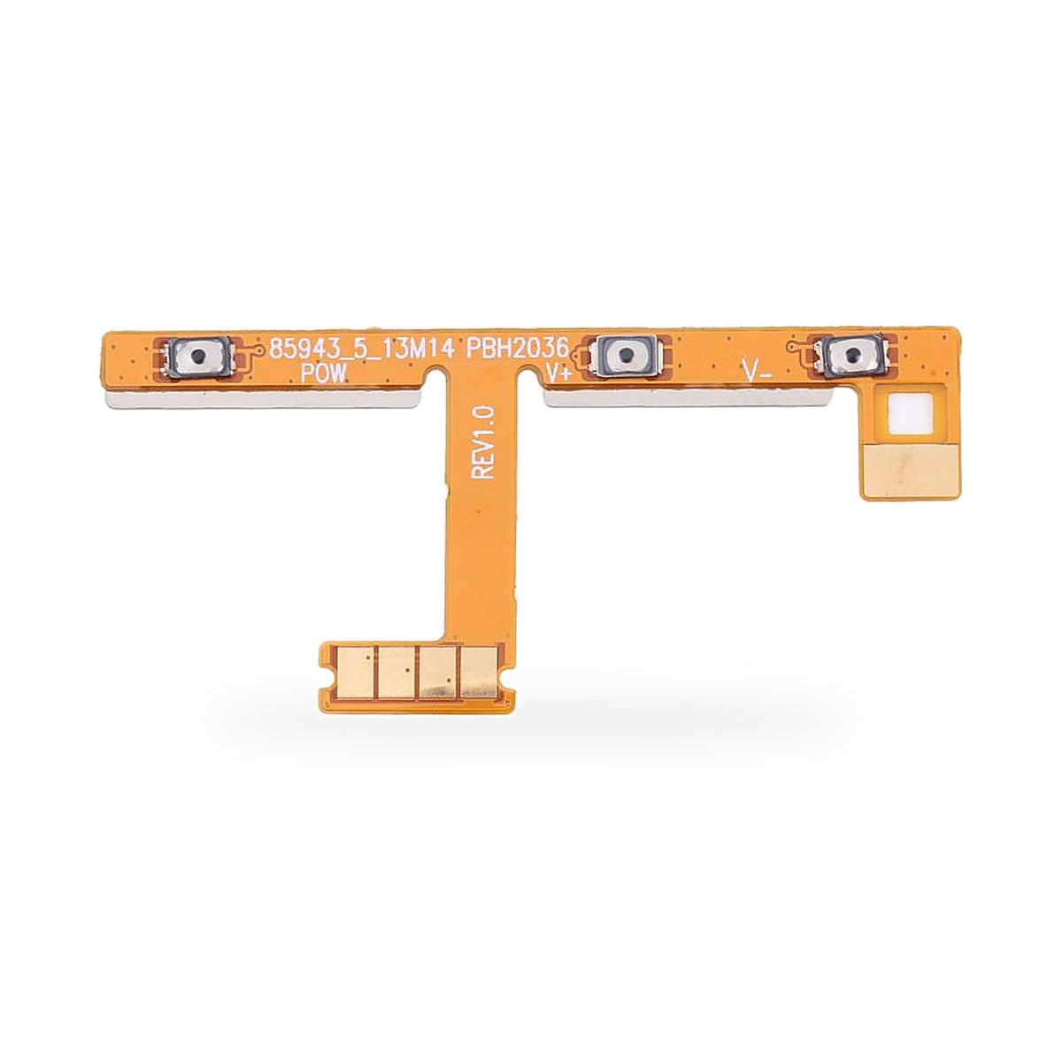 Samsung Tab A7 10.4'' T505 Power and Volume Button Flex Cable Replacement - new OEM standard button flex on white background