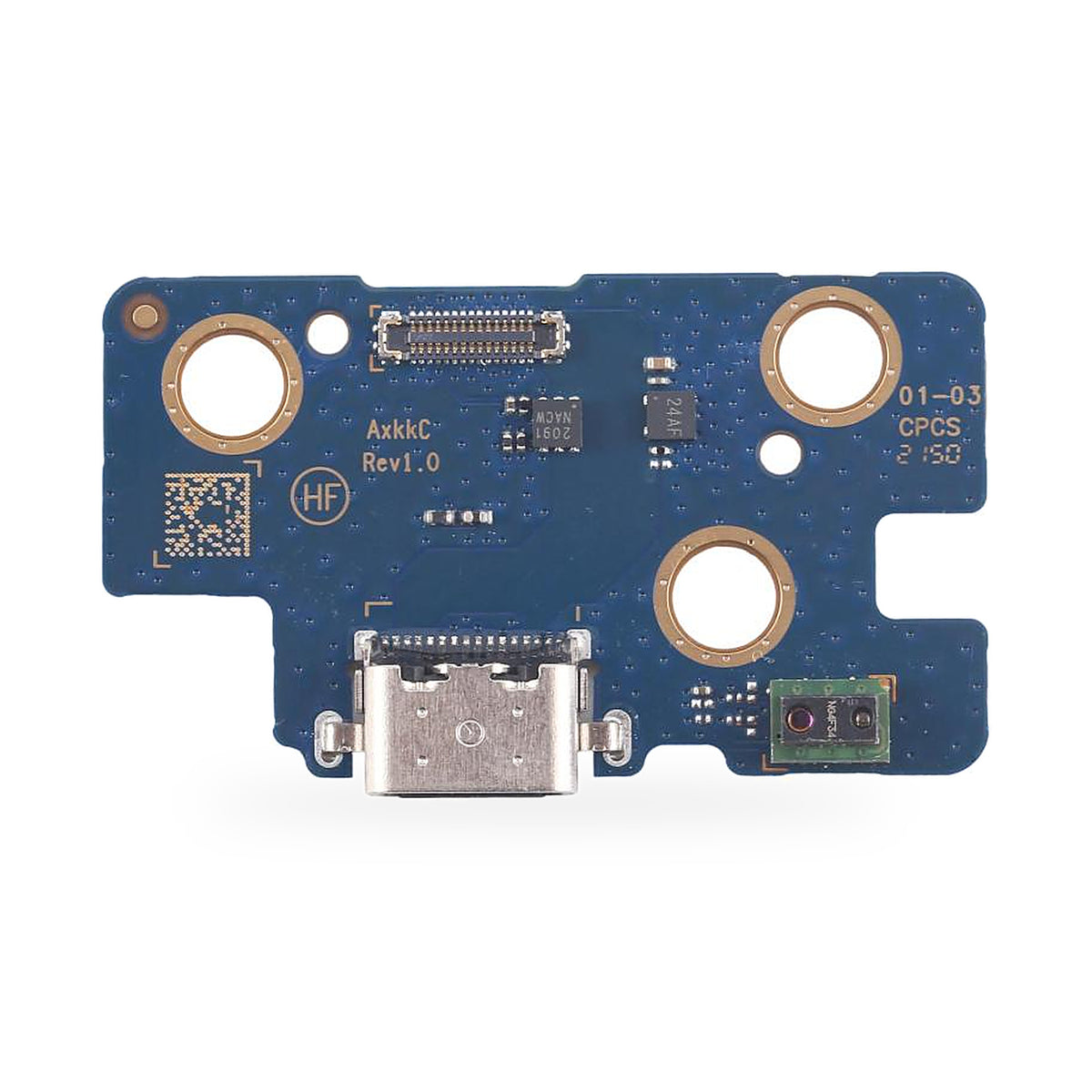 Samsung Tab A8 10.5 / X205 Charging Port Flex Replacement - new OEM standard charging port on white background