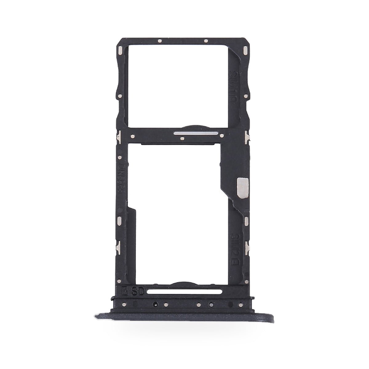 Sony Xperia 10 IV SIM Card Tray Holder Replacement (Black) - new OEM standard SIM tray on white background