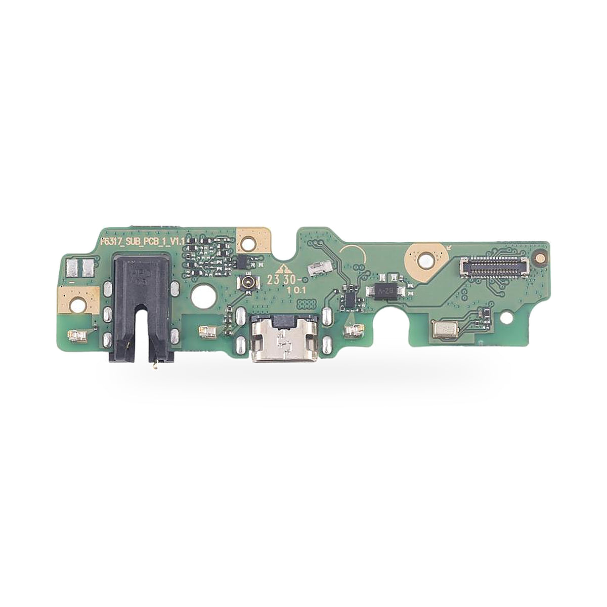 Tecno Spark 8 Charging Port Flex Replacement - new OEM standard charging port on white background