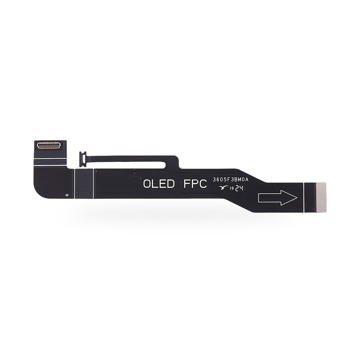 Xiaomi Mi 9 Lite LCD Display Motherboard Connector Flex Cable Replacement - new OEM standard flex cable on white background