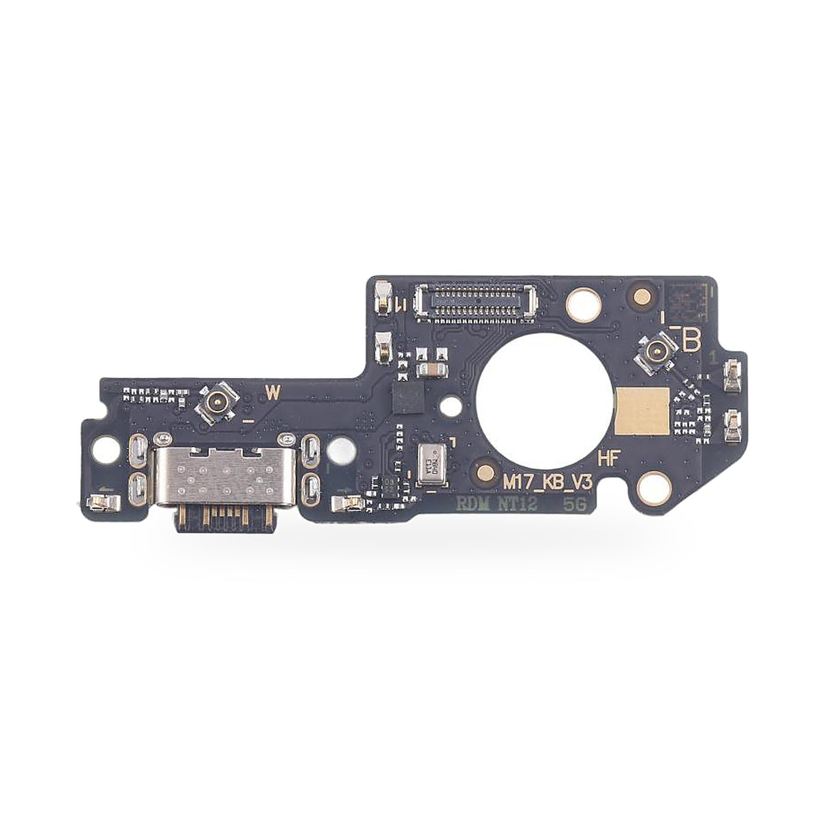Xiaomi POCO X5 Charging Port Flex Replacement - new OEM standard charging port on white background