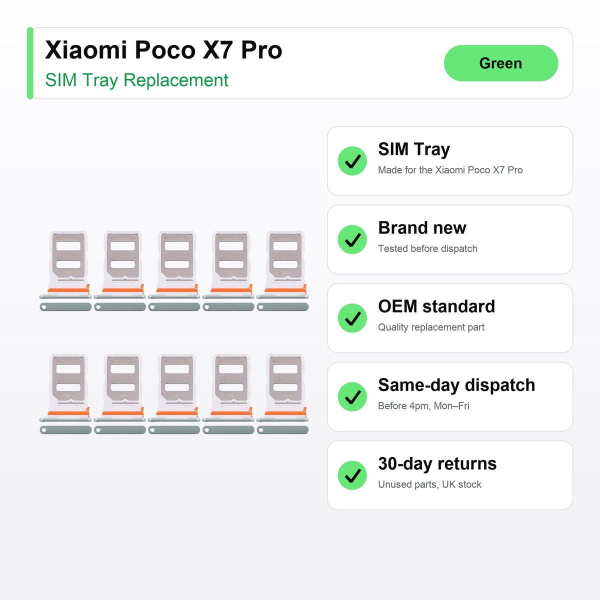 Xiaomi Poco X7 Pro SIM tray key facts: brand new, tested, same-day UK dispatch
