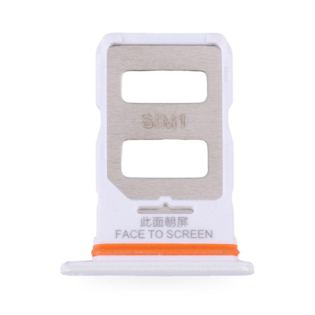 Xiaomi Redmi Note 13 Pro 5G SIM Card Tray Holder Replacement (White) - new OEM standard SIM tray on white background