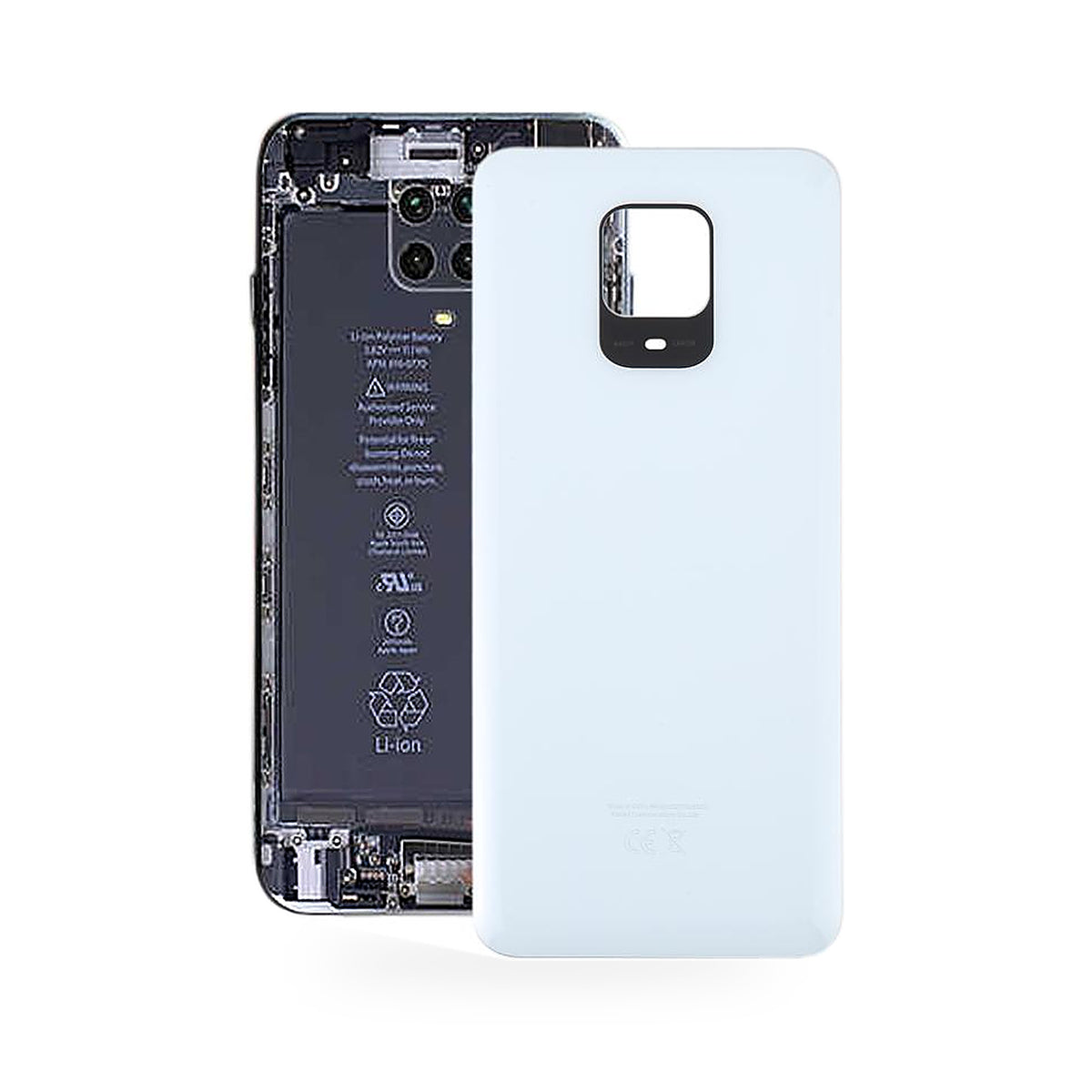 Xiaomi Redmi Note 9S Battery Replacement - new OEM standard battery on white background