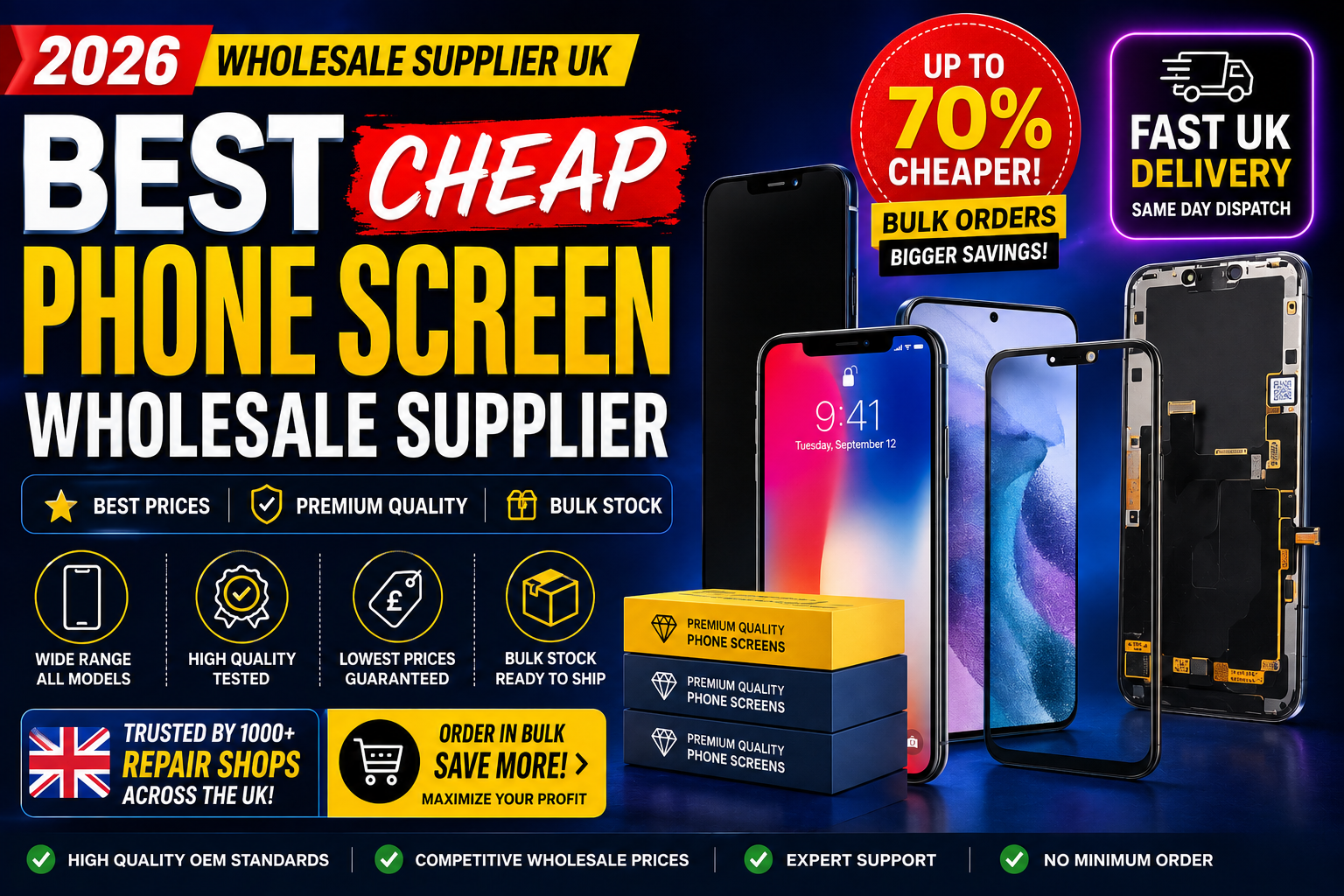 Best Cheap Phone Screen Wholesale Supplier UK 2026