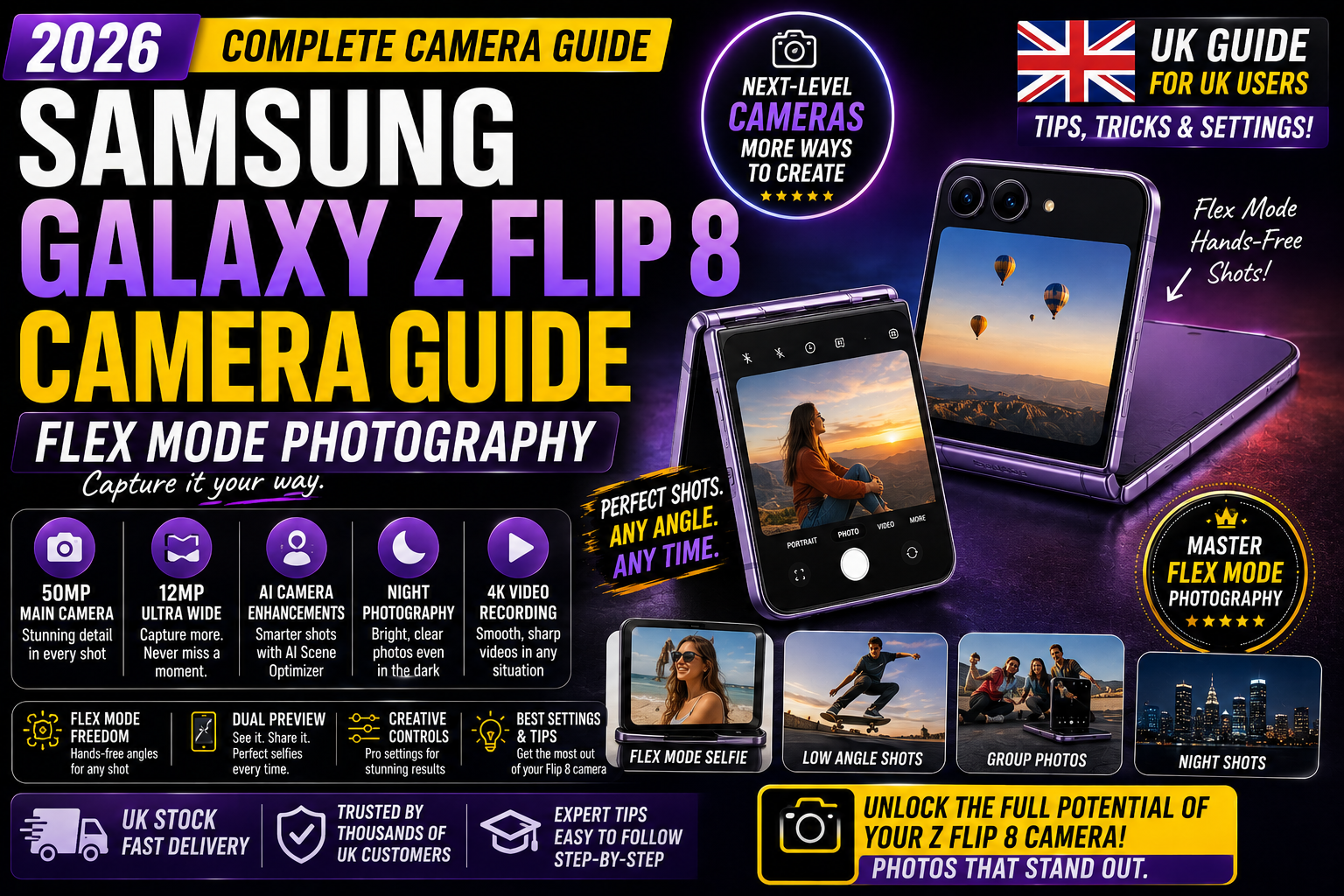 Samsung Galaxy Z Flip 8 Camera Guide: Flex Mode Photography and All Camera Features Explained