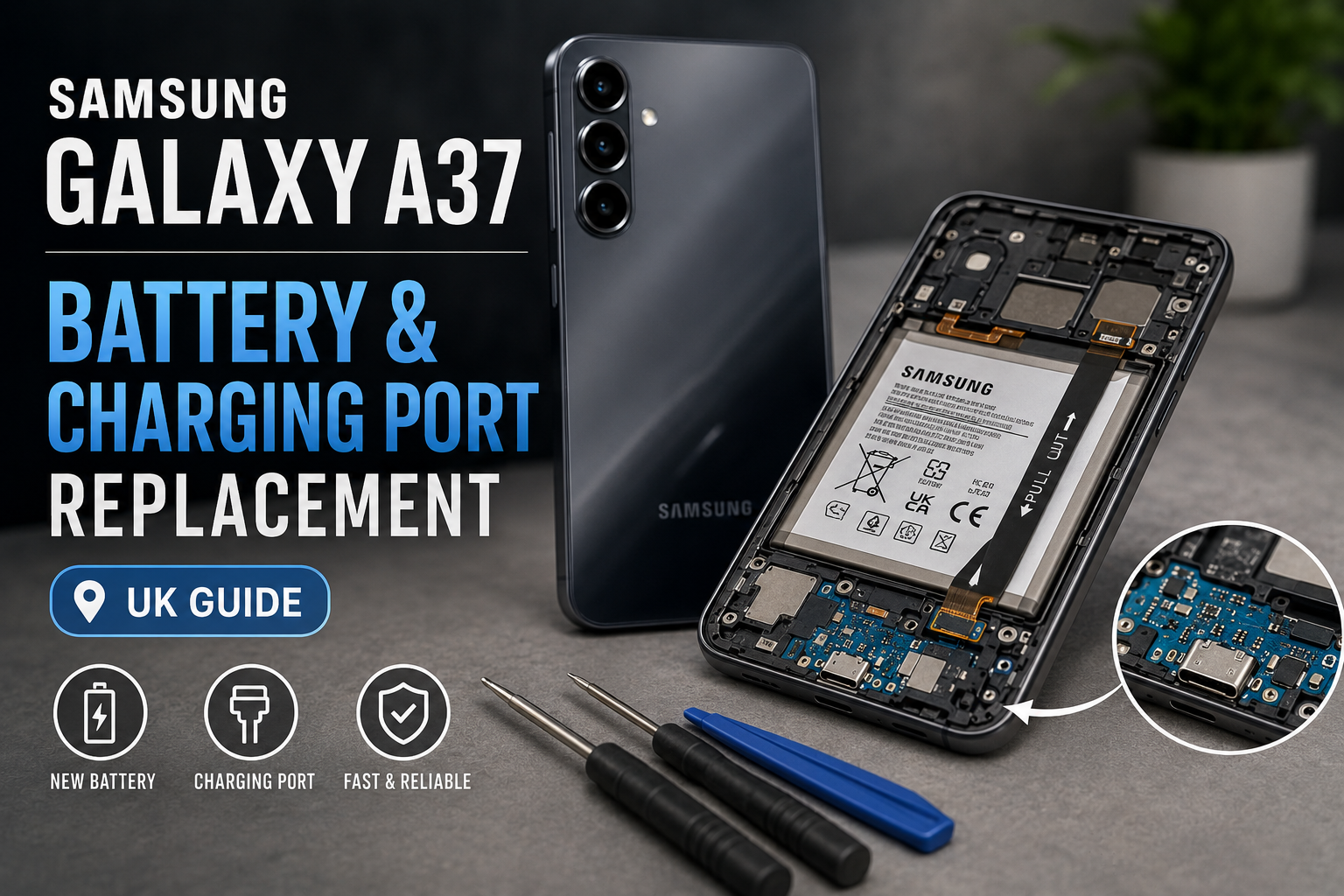 Samsung Galaxy A37 Battery & Charging Port Replacement – Complete UK Guide
