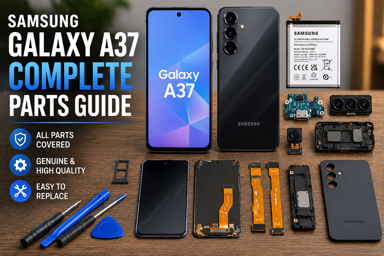 Samsung Galaxy A37 Complete Parts Guide – LCD, OLED, Battery, Camera & More (UK 2026)