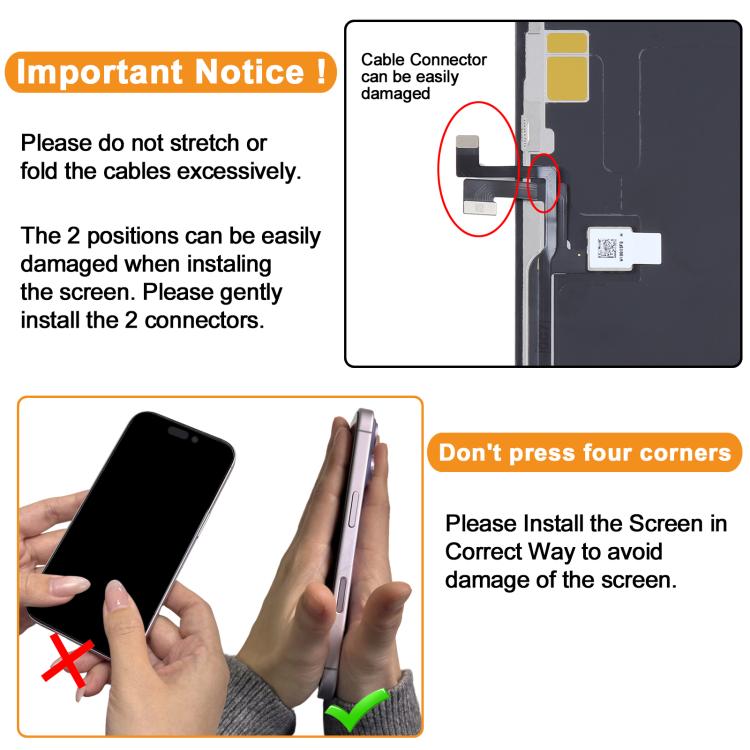Soft OLED Screen Assembly for iPhone X / 11 Pro Max / 12 Pro Max