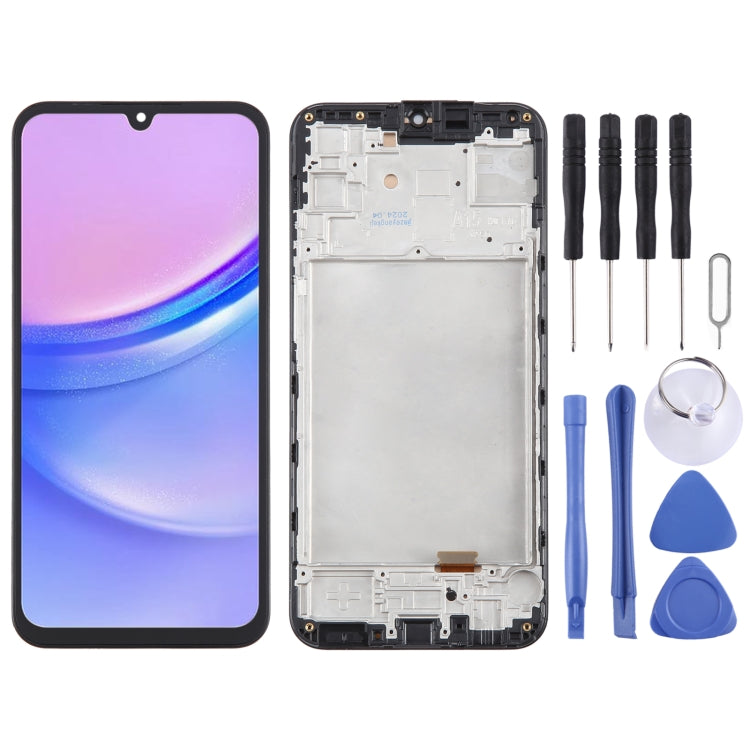 TFT LCD Screen Digitizer Full Assembly with Frame, Not Supporting Fingerprint Identification, For Samsung Galaxy A25 SM-A256B, For Samsung Galaxy A15 5G SM-A156B, For Samsung Galaxy A55 SM-A556B, For Samsung Galaxy A35 SM-A356B                         ...