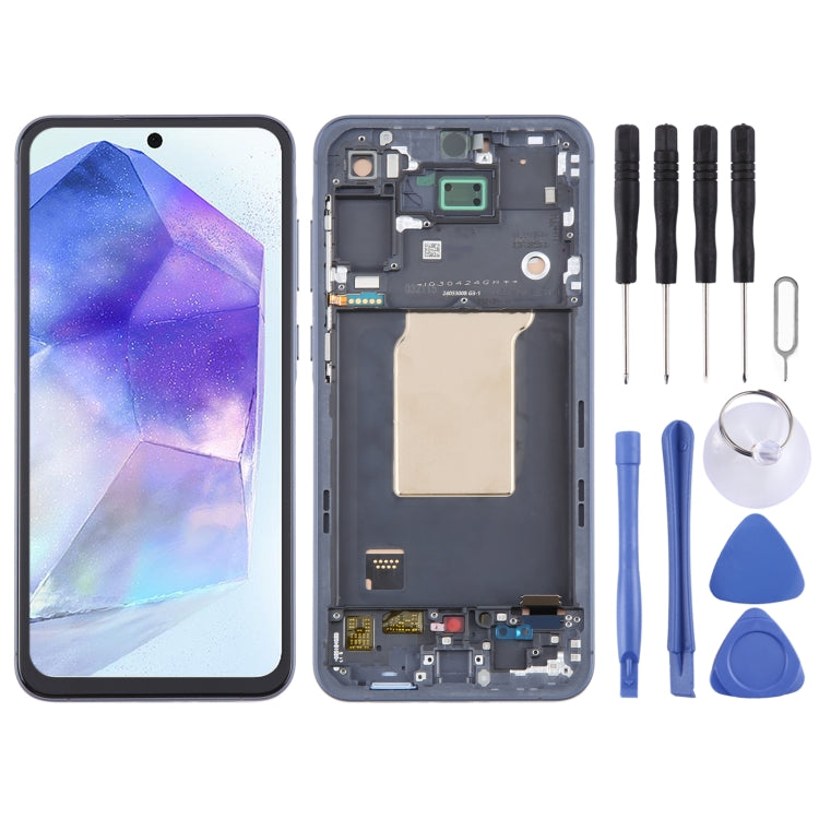 TFT LCD Screen Digitizer Full Assembly with Frame, Not Supporting Fingerprint Identification, For Samsung Galaxy A25 SM-A256B, For Samsung Galaxy A15 5G SM-A156B, For Samsung Galaxy A55 SM-A556B, For Samsung Galaxy A35 SM-A356B                         ...