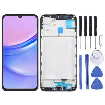 OLED LCD Screen Digitizer Full Assembly with Frame, For Samsung Galaxy A15 5G SM-A156B 6.43inch, For Samsung Galaxy A15 5G SM-A156B 6.36inch, For Samsung Galaxy A15 4G SM-A155F 6.36inch, For Samsung Galaxy A15 4G SM-A155F 6.43inch                      ...